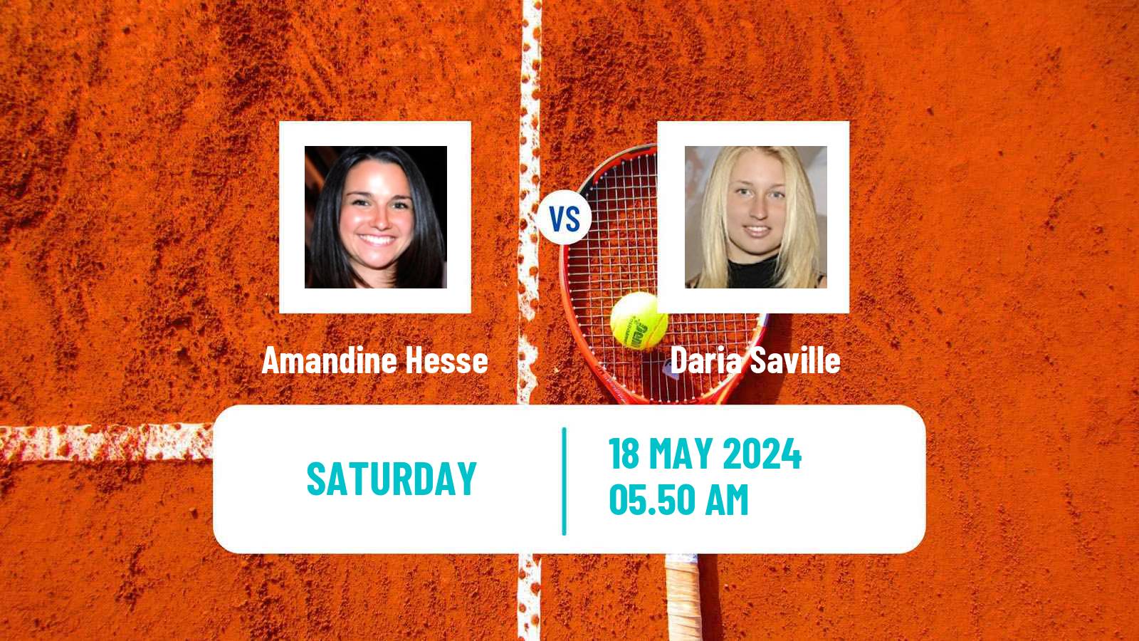 Tennis WTA Strasbourg Amandine Hesse - Daria Saville