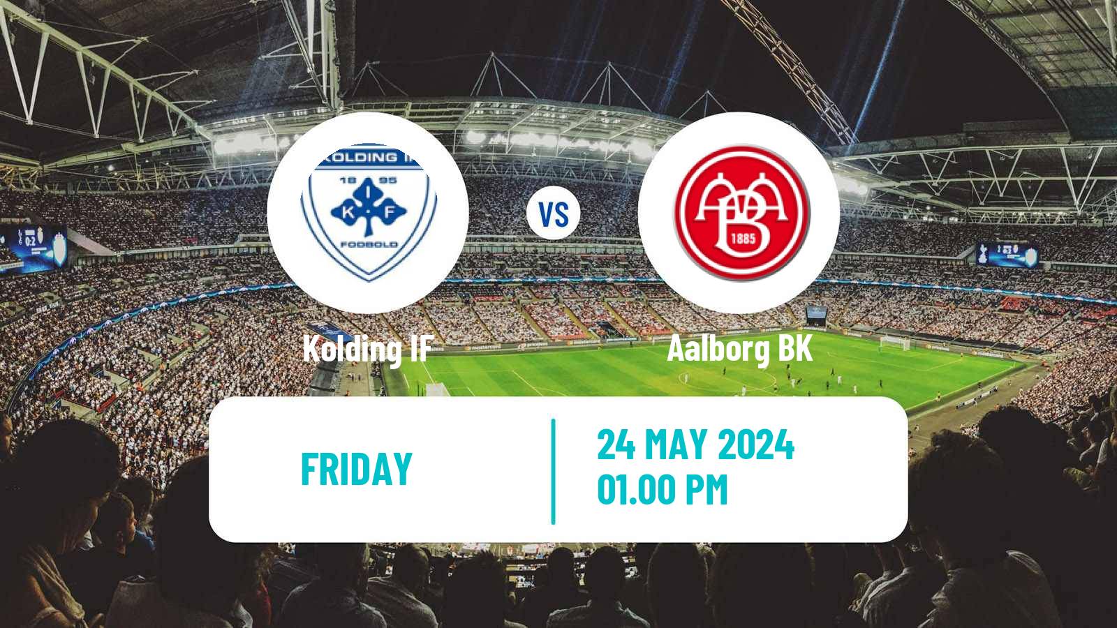 Soccer Danish 1 Division Kolding IF - Aalborg BK