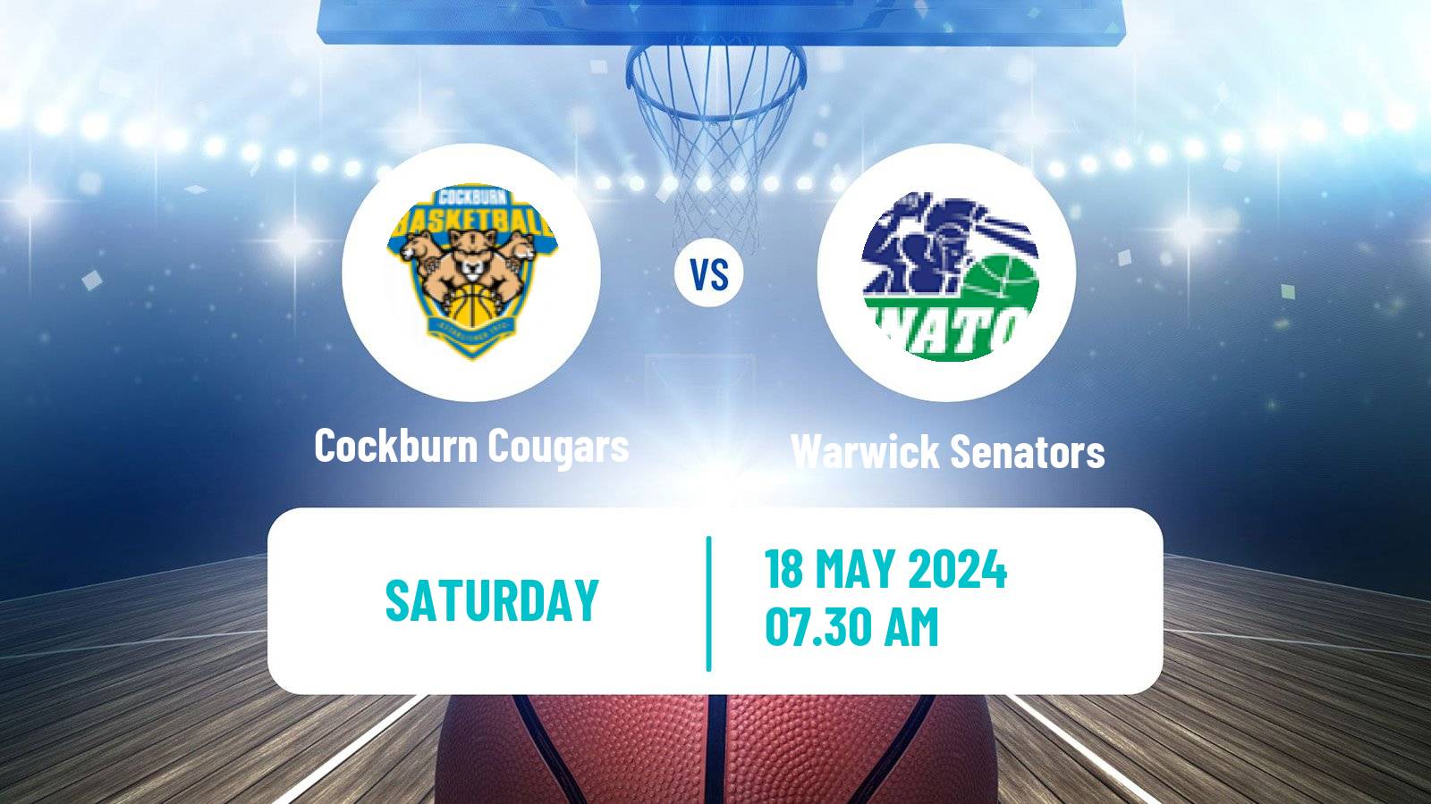 Basketball Australian NBL1 West Cockburn Cougars - Warwick Senators