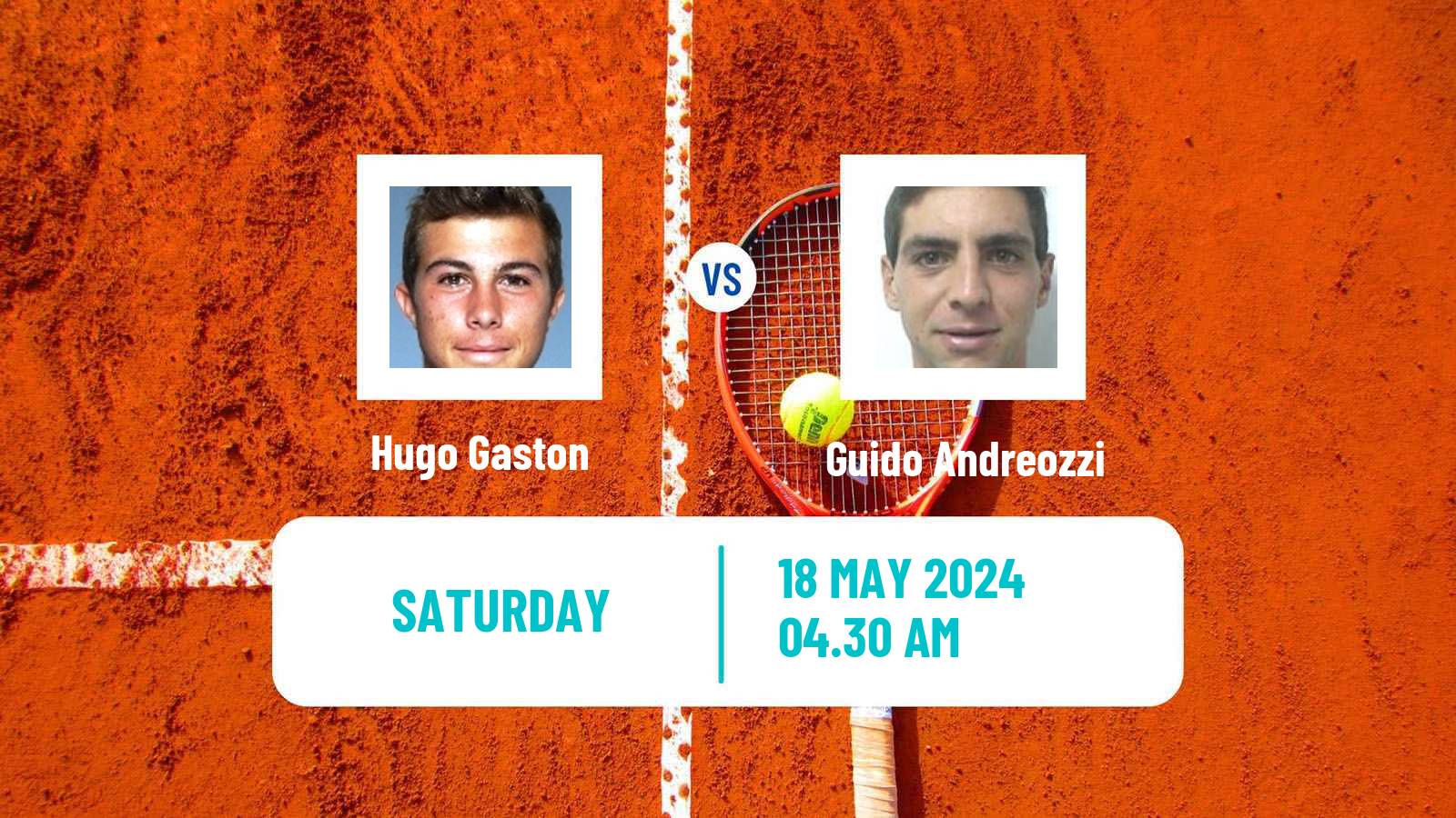 Tennis ATP Lyon Hugo Gaston - Guido Andreozzi