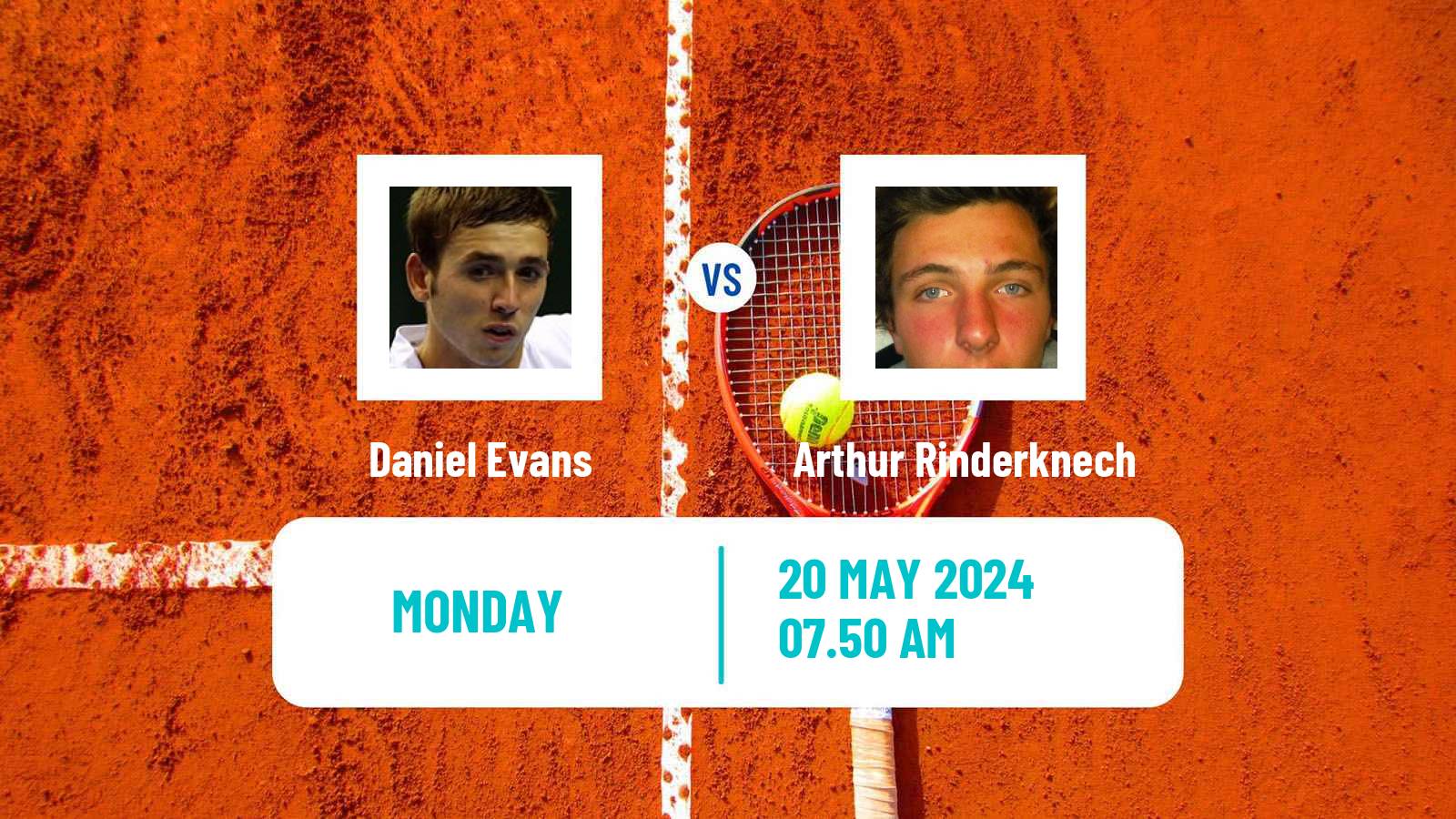 Tennis ATP Lyon Daniel Evans - Arthur Rinderknech