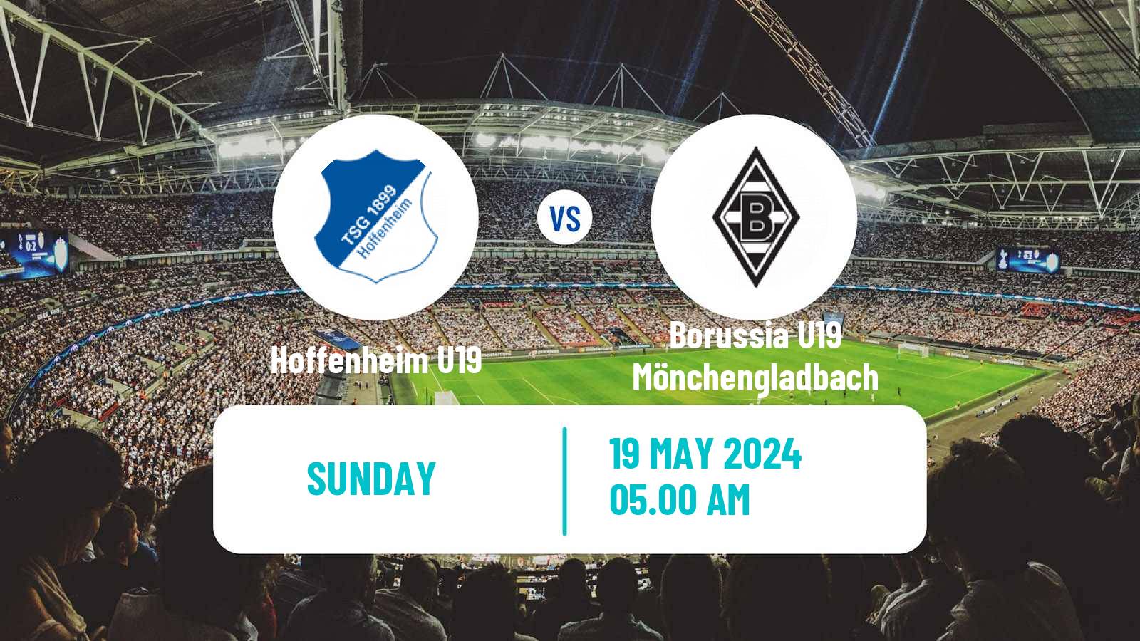 Soccer German Junioren Bundesliga North Hoffenheim U19 - Borussia U19 Mönchengladbach