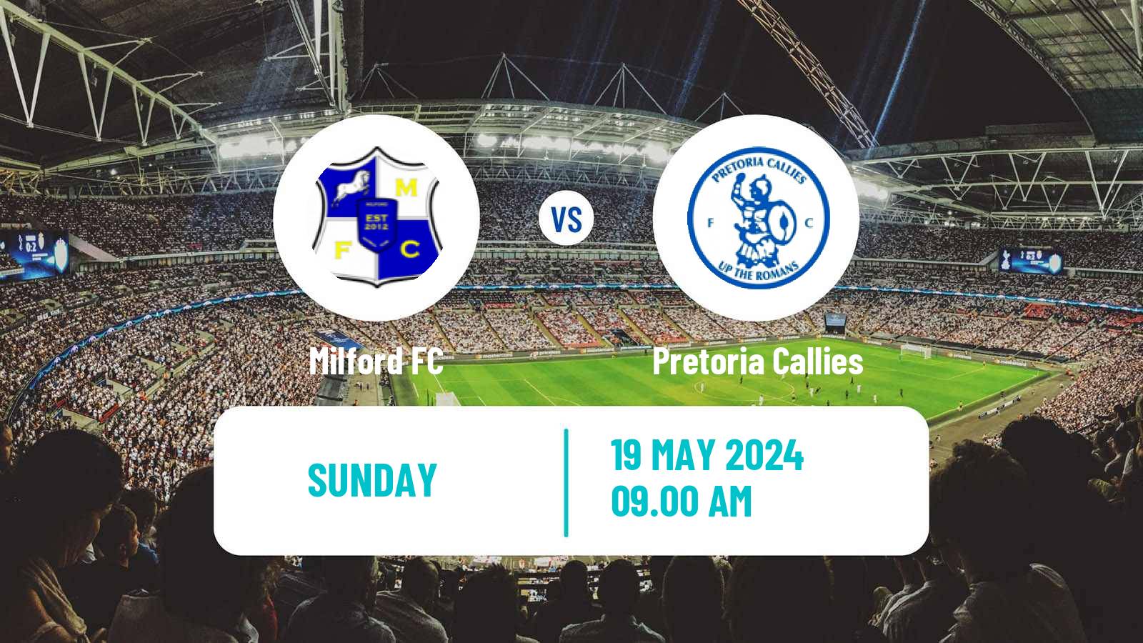 Soccer South African First Division Milford - Pretoria Callies