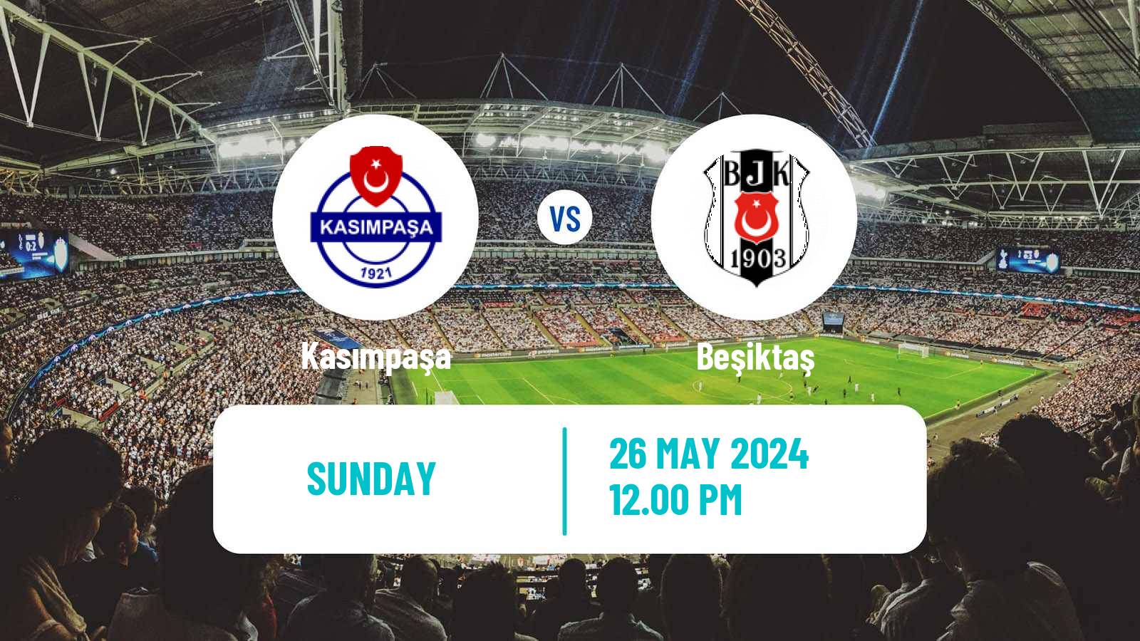 Soccer Turkish Super League Kasımpaşa - Beşiktaş