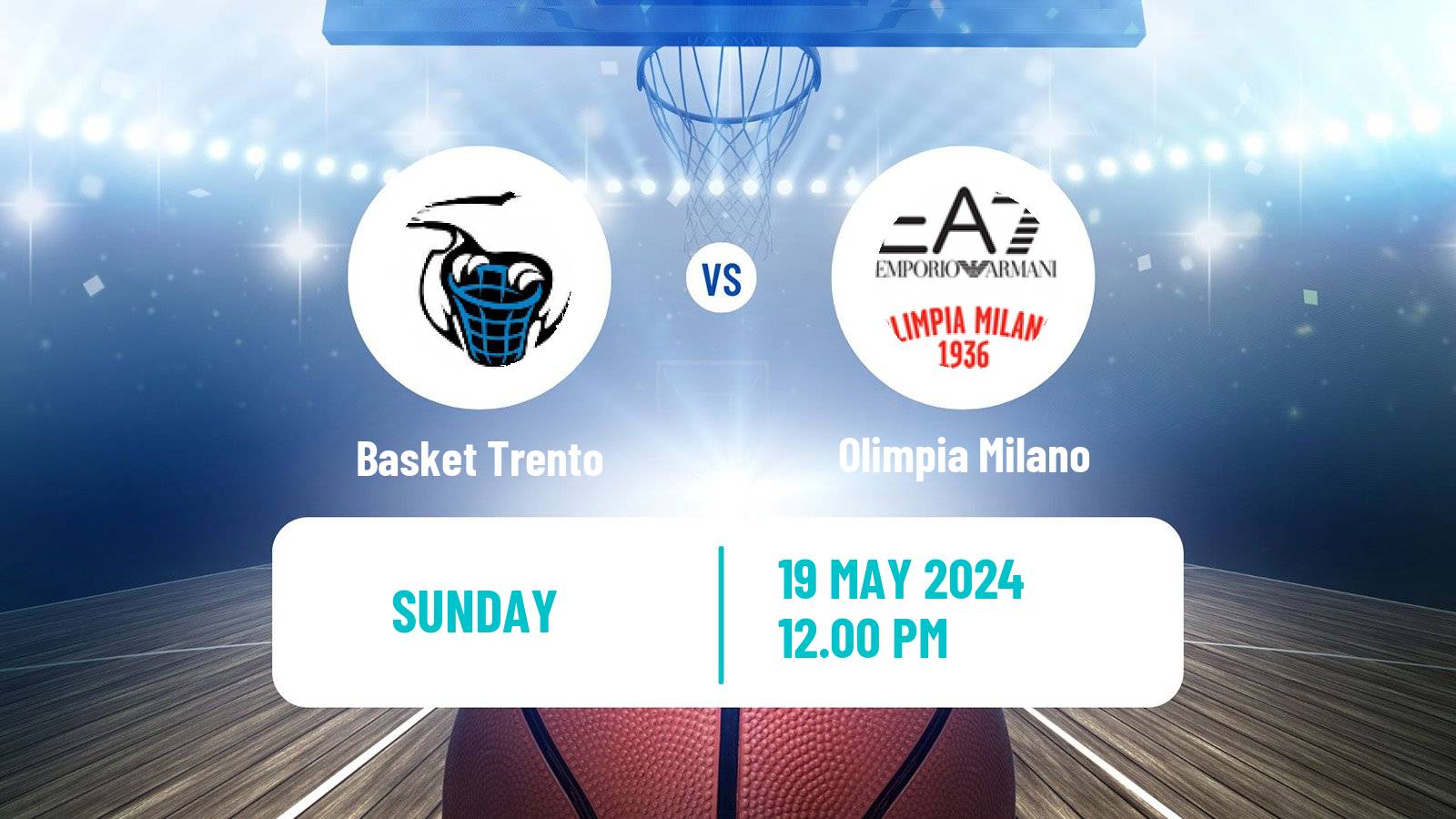 Basketball Italian Lega A Basketball Basket Trento - Olimpia Milano