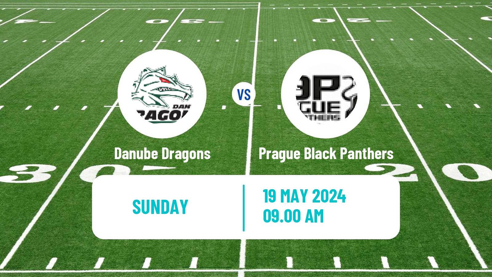 American football Austrian Football League Danube Dragons - Prague Black Panthers