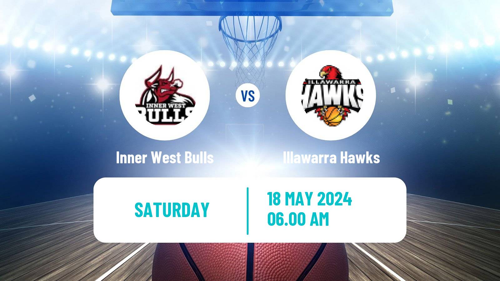 Basketball Australian NBL1 East Inner West Bulls - Illawarra Hawks