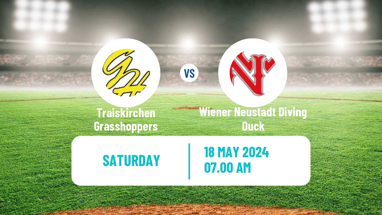 Baseball Austrian Bundesliga Baseball Traiskirchen Grasshoppers - Wiener Neustadt Diving Duck