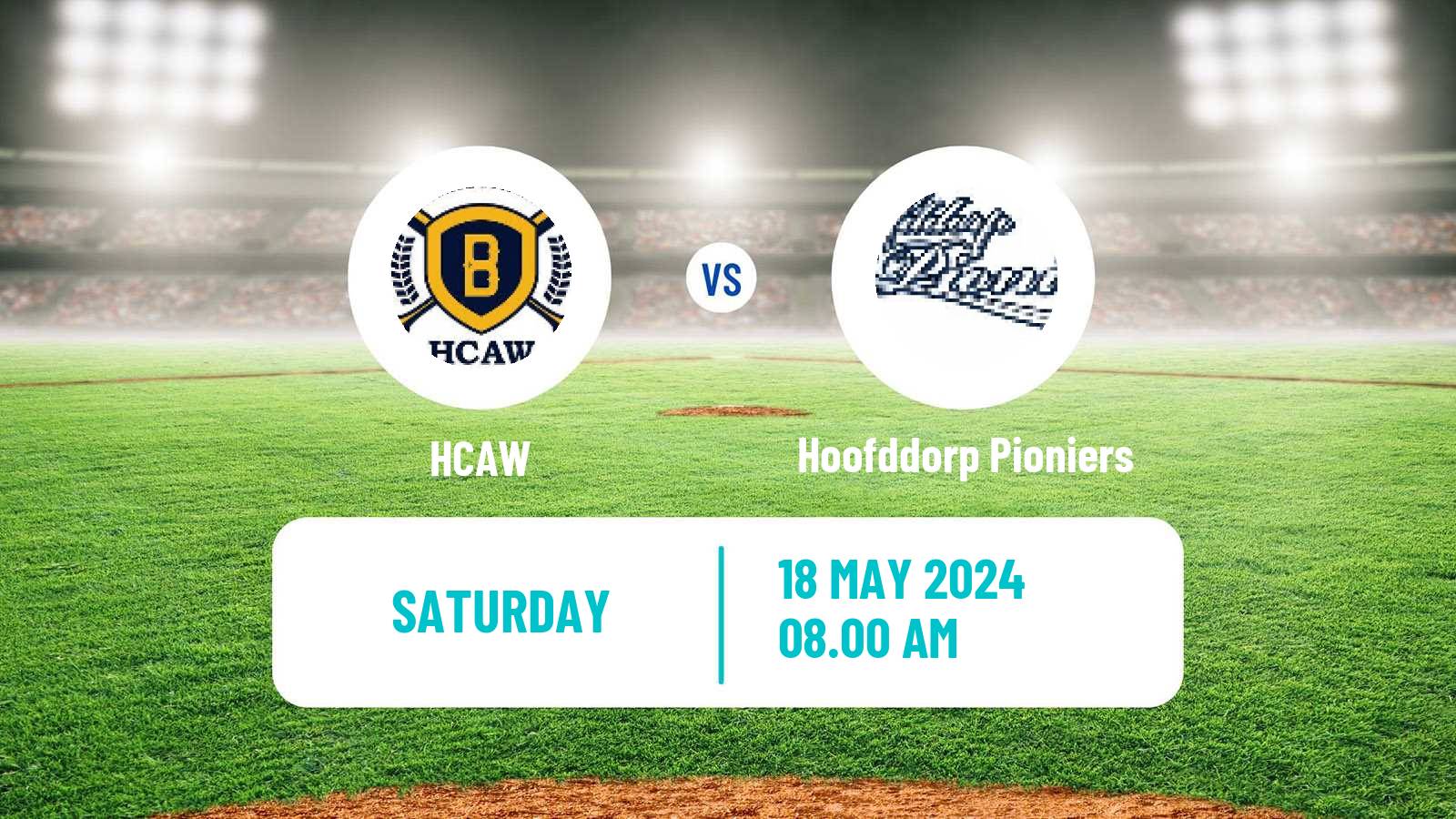 Baseball Dutch Hoofdklasse Baseball HCAW - Hoofddorp Pioniers