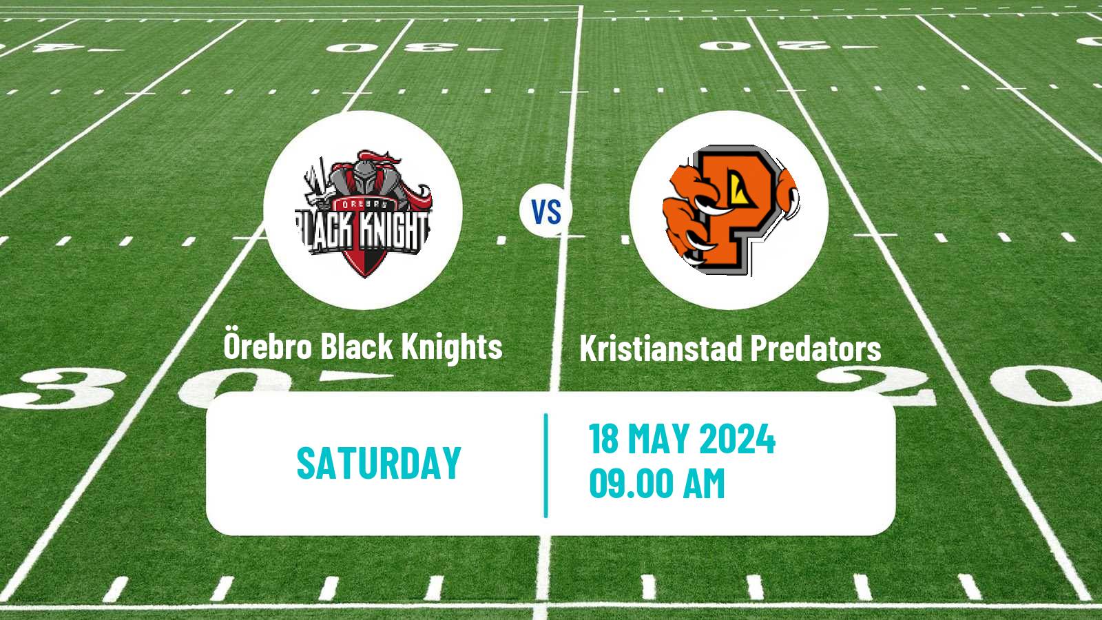 American football Swedish Superserien American Football Örebro Black Knights - Kristianstad Predators