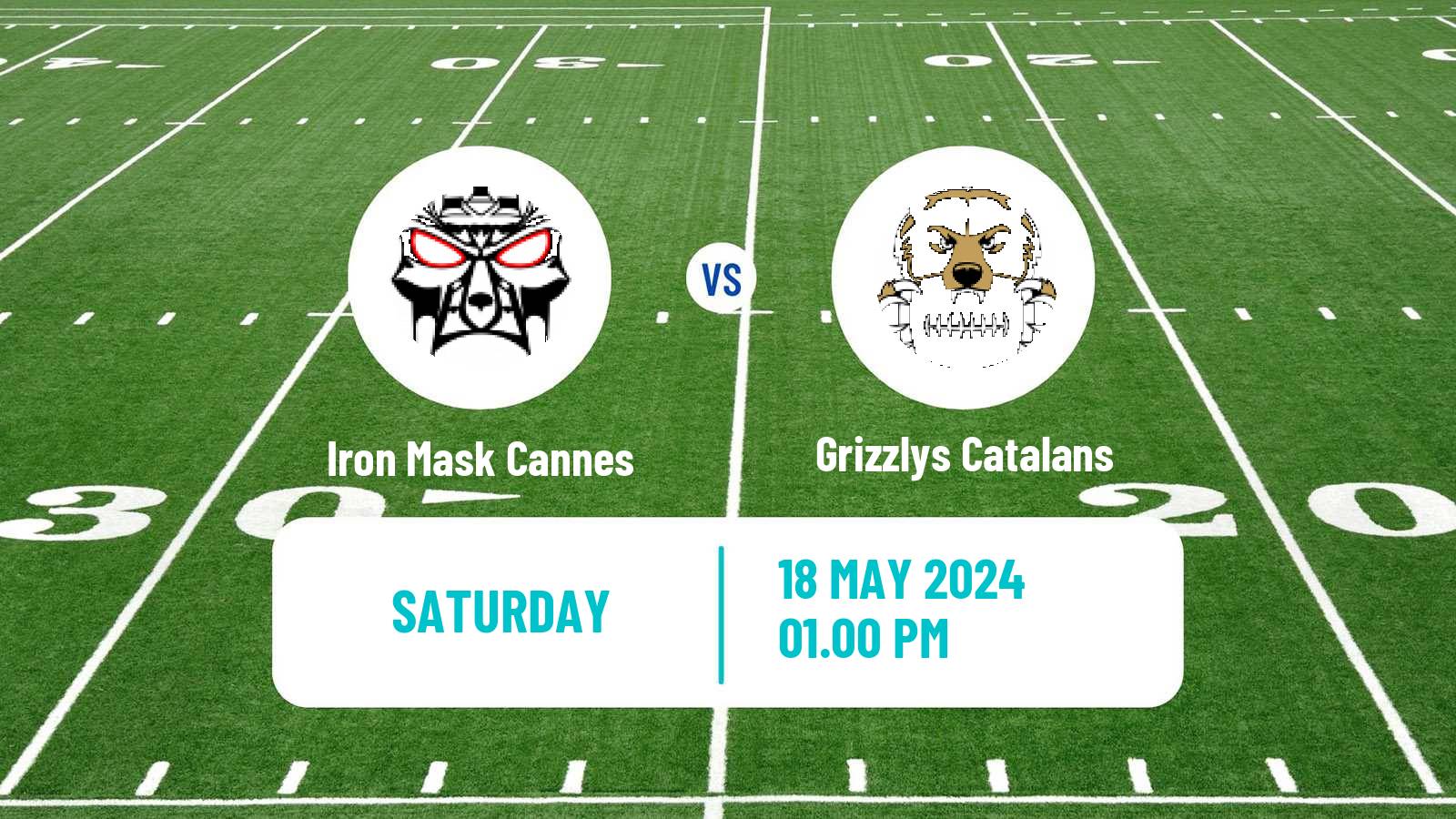 American football French Championnat Elite American Football Iron Mask Cannes - Grizzlys Catalans