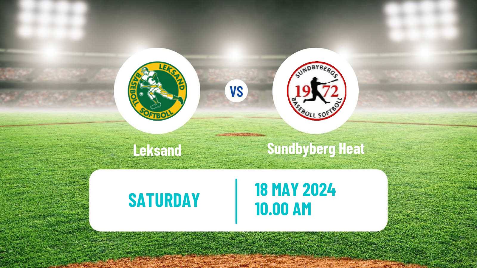 Baseball Swedish Elitserien Baseball Leksand - Sundbyberg Heat