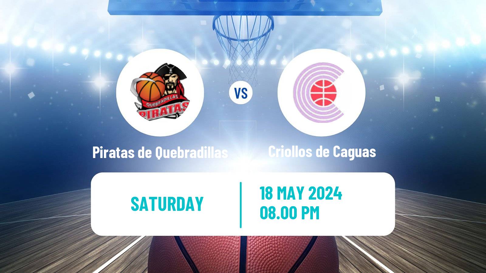 Basketball Puerto Rican BSN Piratas de Quebradillas - Criollos de Caguas