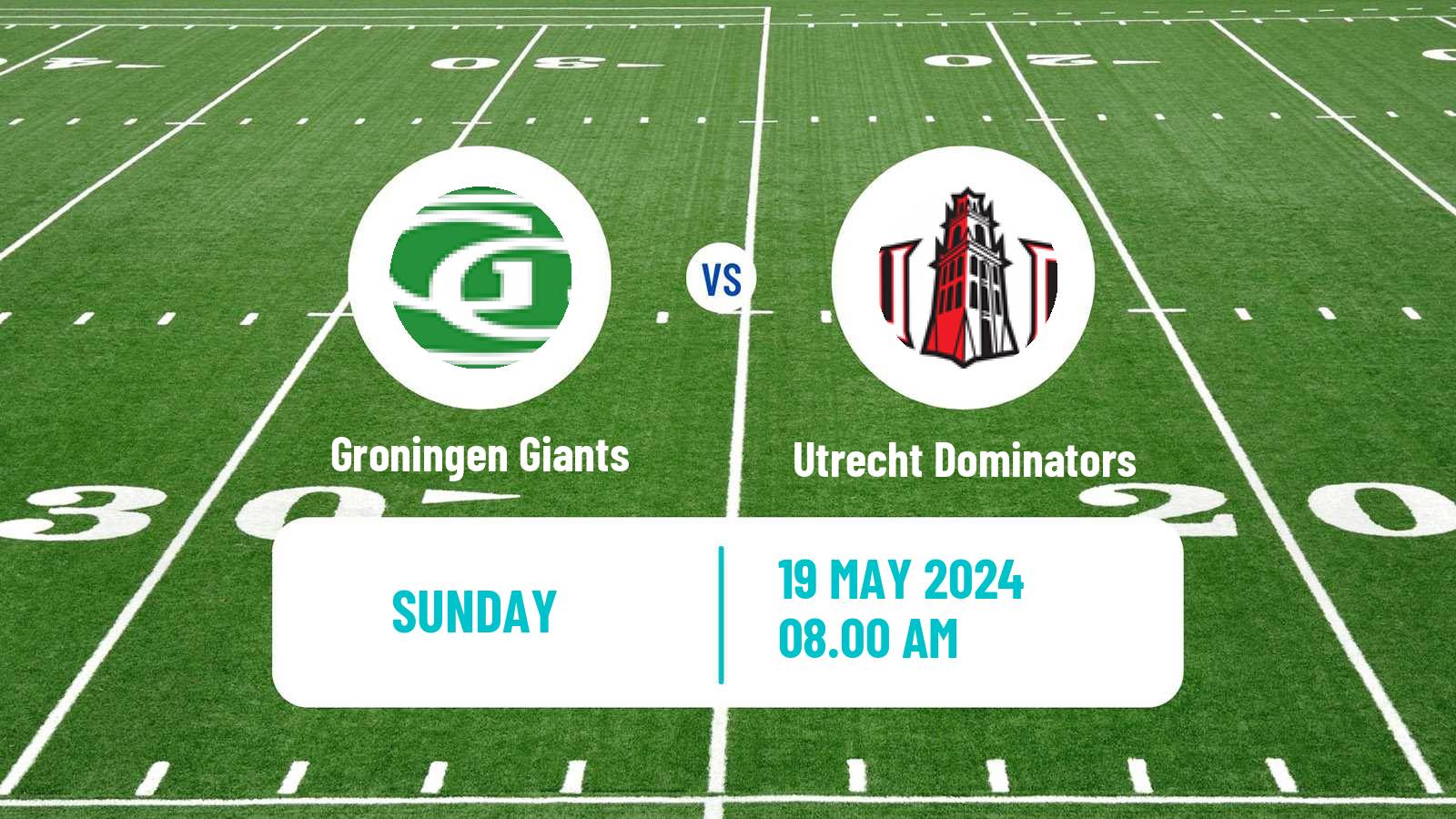 American football Dutch Eredivisie American Football Groningen Giants - Utrecht Dominators