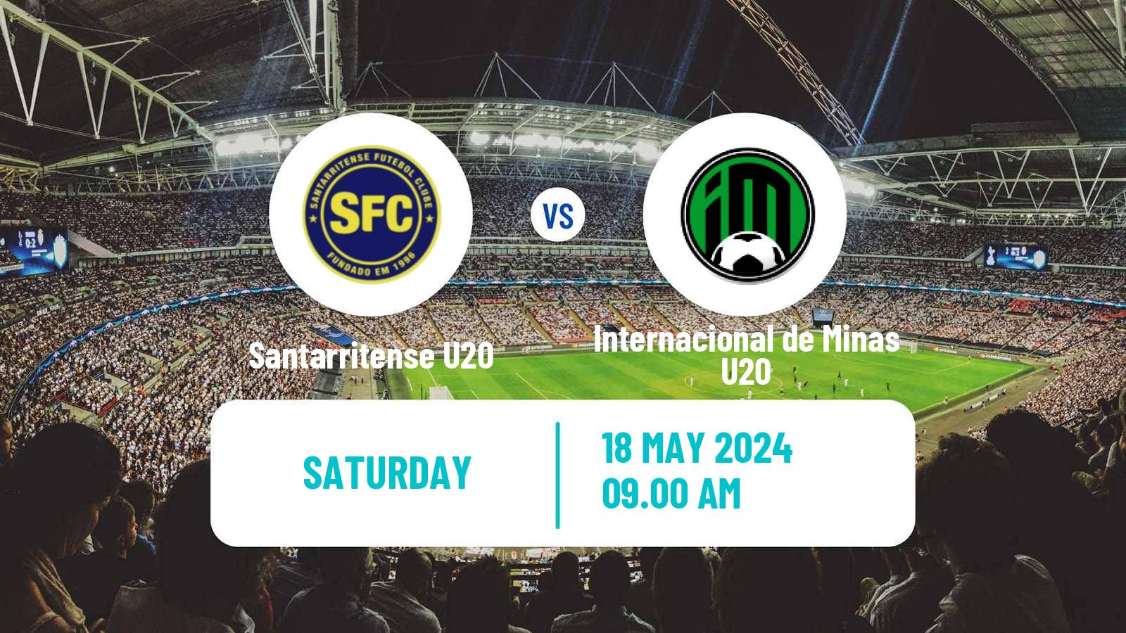 Soccer Brazilian Mineiro U20 Santarritense U20 - Internacional de Minas U20