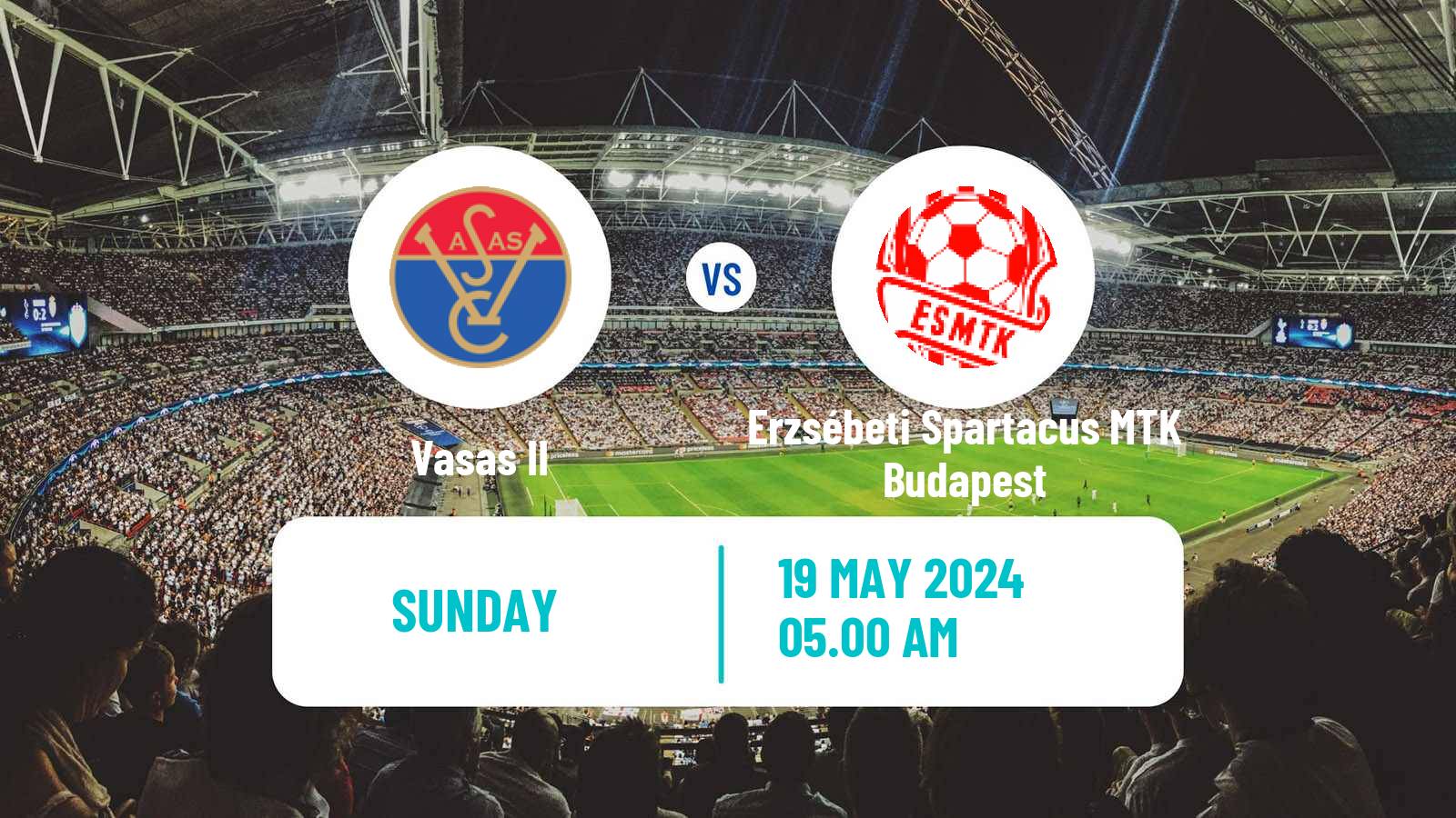 Soccer Hungarian NB III Southeast Vasas II - Erzsébeti Spartacus MTK Budapest