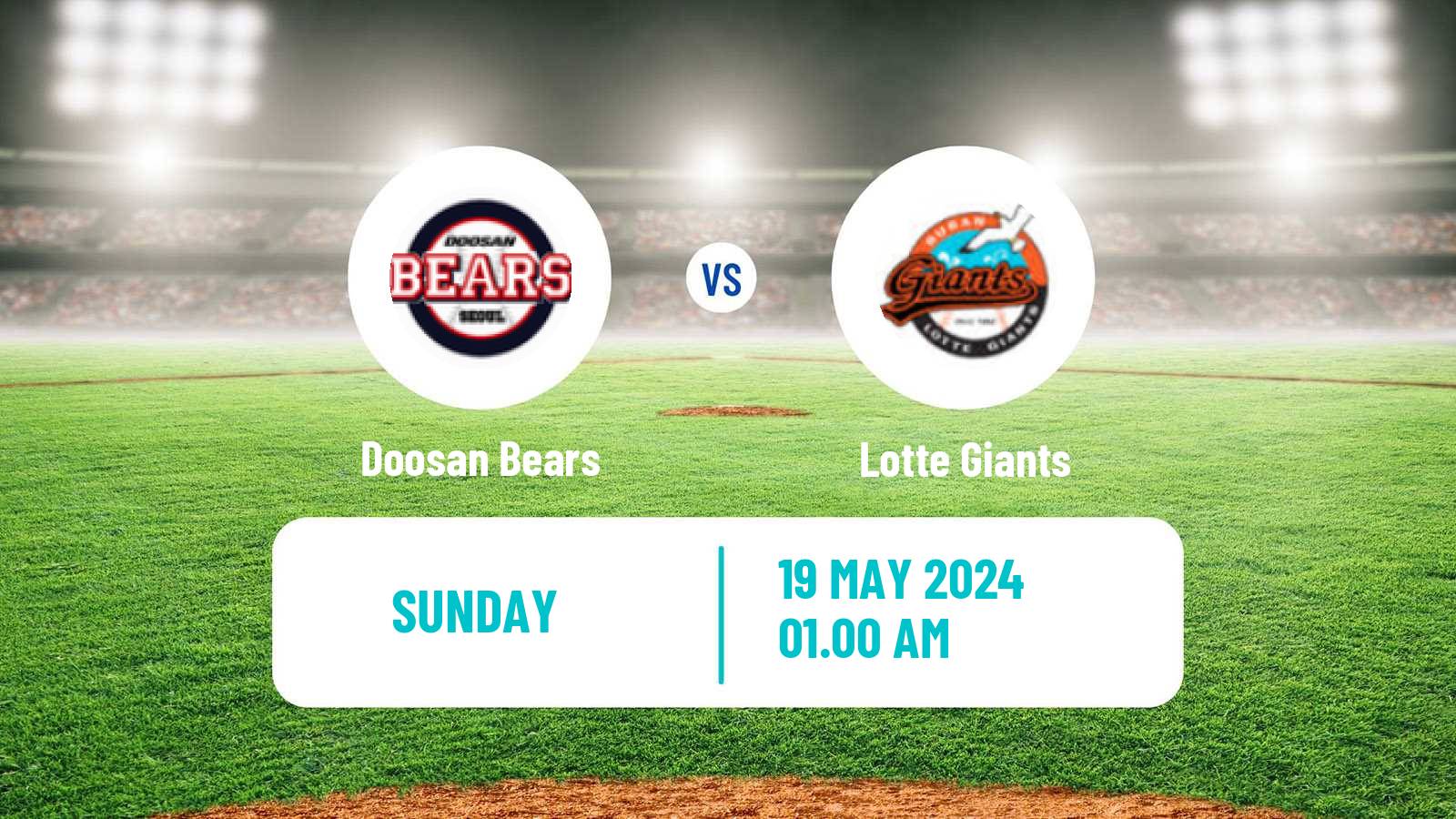 Baseball KBO Doosan Bears - Lotte Giants