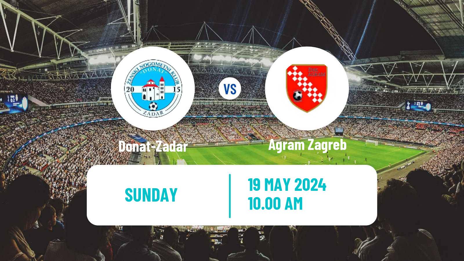 Soccer Croatian 1 HNL Women Donat-Zadar - Agram Zagreb