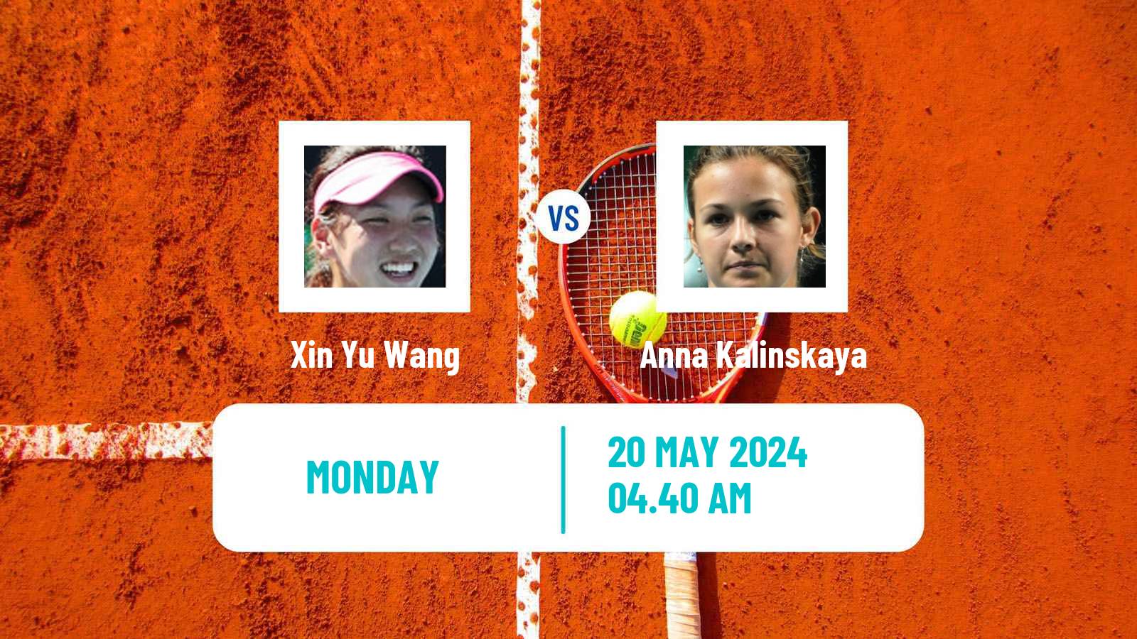 Tennis WTA Strasbourg Xin Yu Wang - Anna Kalinskaya