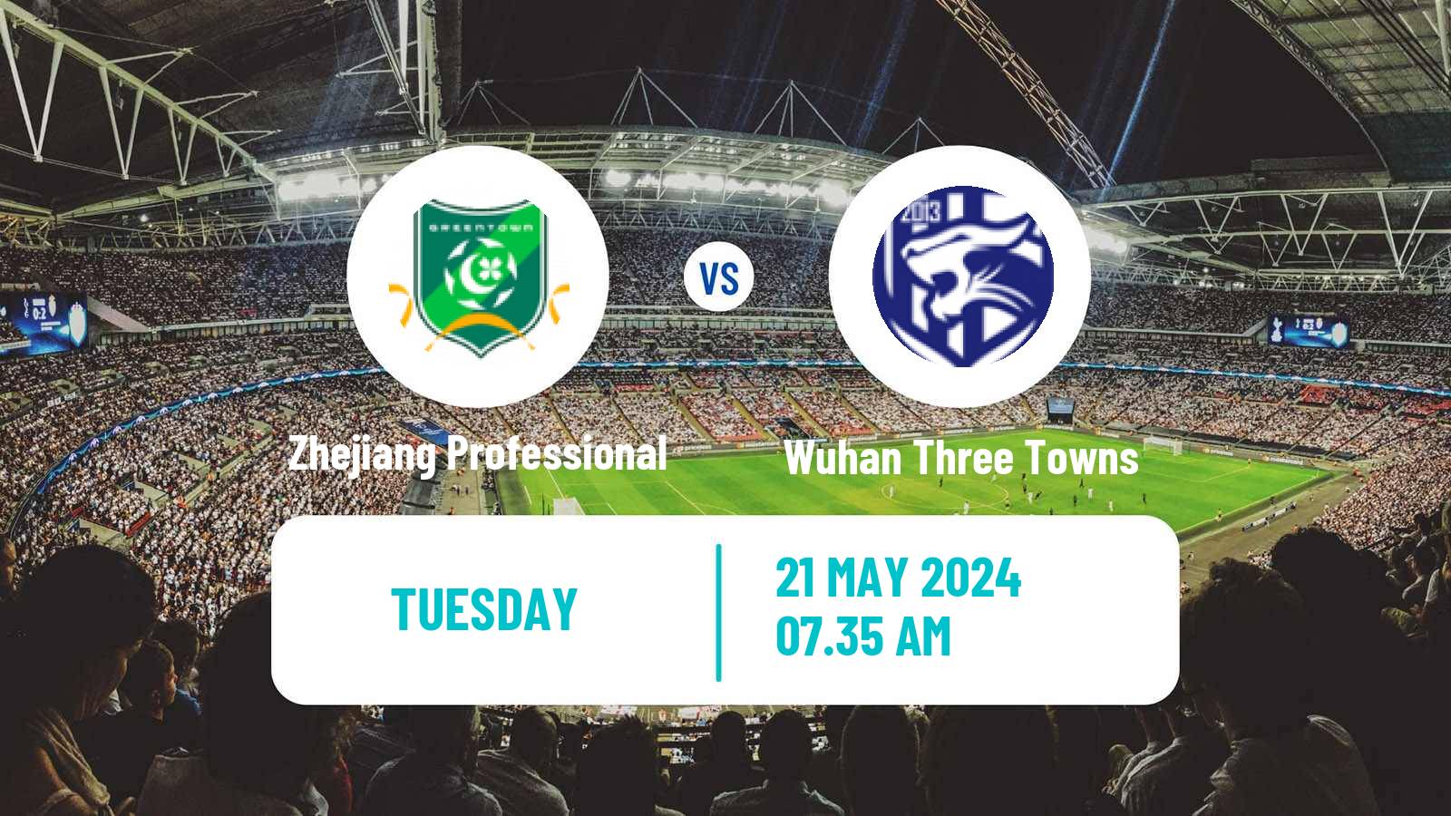 Soccer Chinese Super League Zhejiang Professional - Wuhan Three Towns