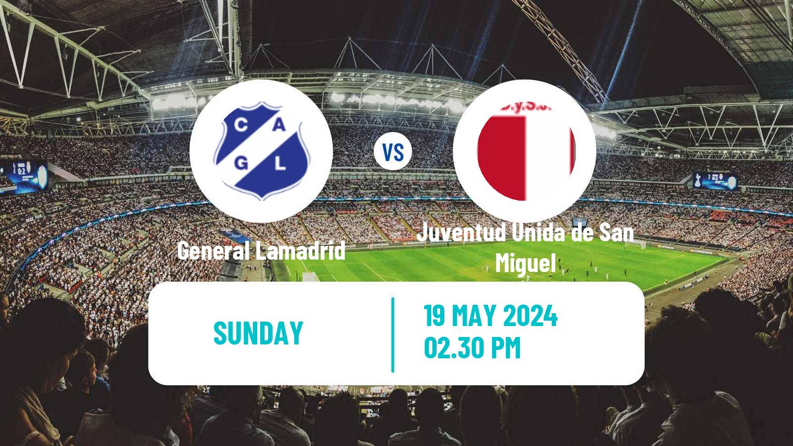 Soccer Argentinian Primera C General Lamadrid - Juventud Unida de San Miguel