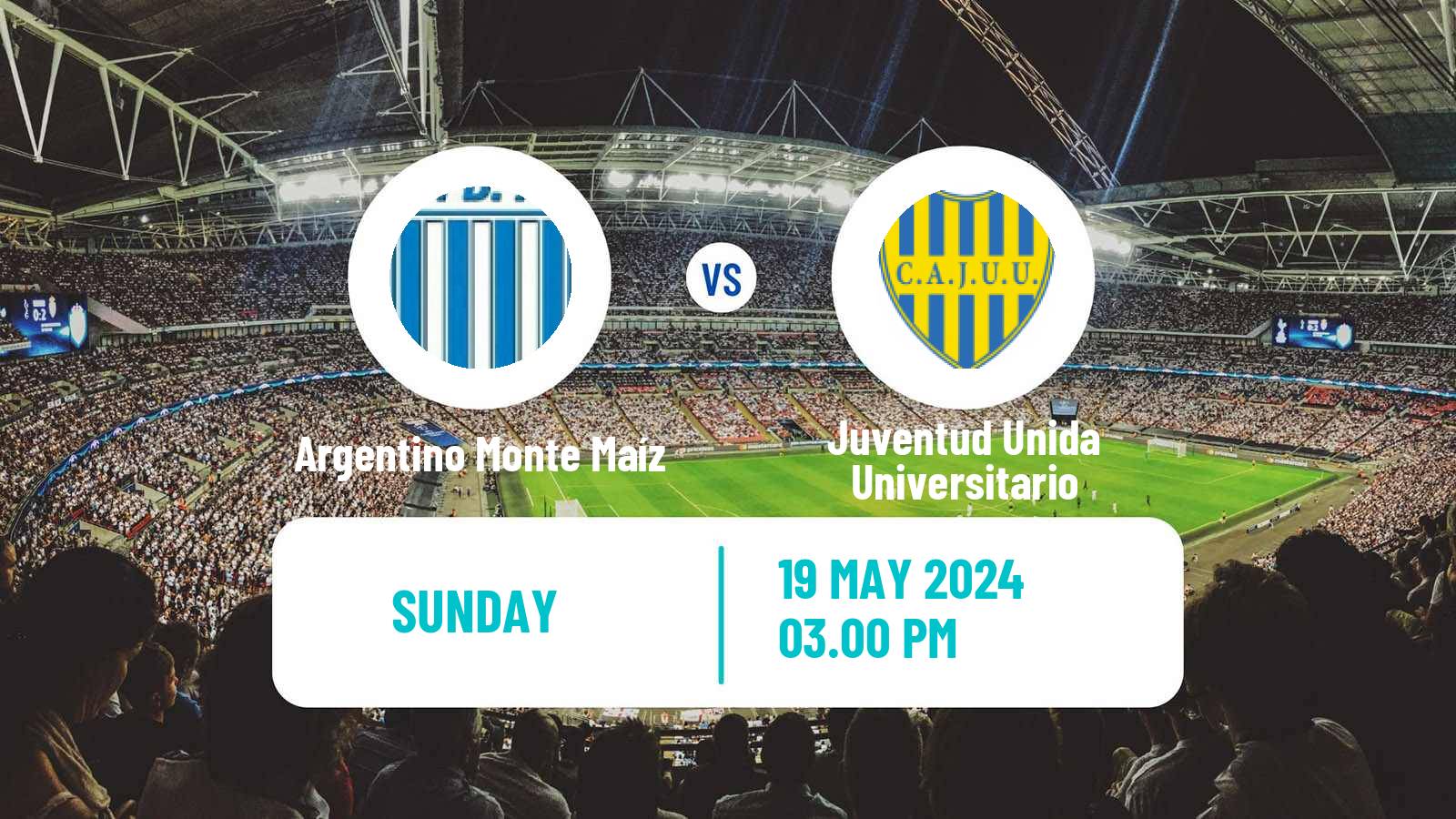 Soccer Argentinian Torneo Federal Argentino Monte Maíz - Juventud Unida Universitario