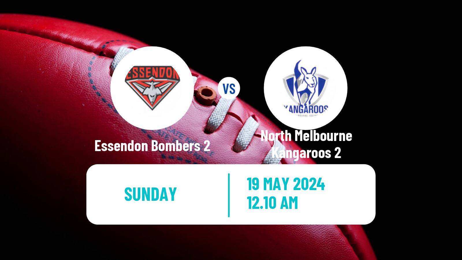 Aussie rules VFL Essendon Bombers 2 - North Melbourne Kangaroos 2