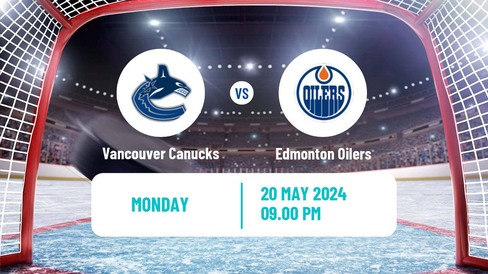 Hockey NHL Vancouver Canucks - Edmonton Oilers