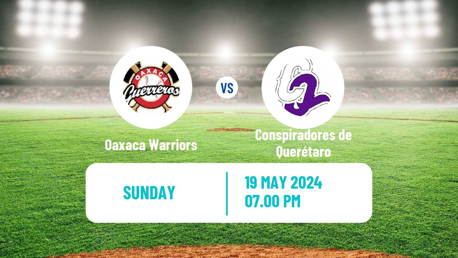 Baseball LMB Oaxaca Warriors - Conspiradores de Querétaro
