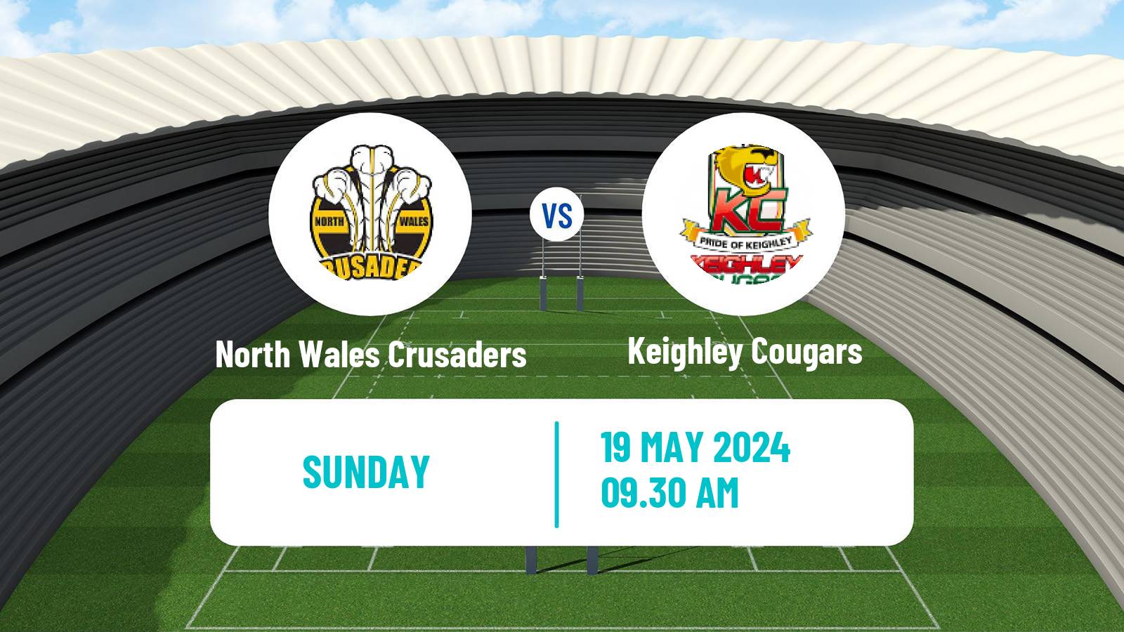 Rugby league English League 1 Rugby League North Wales Crusaders - Keighley Cougars