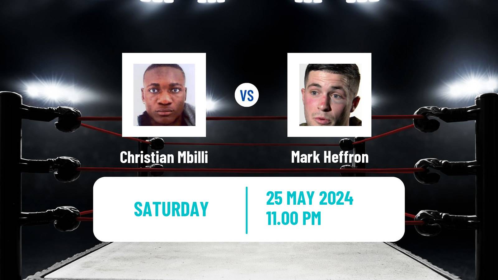 Boxing Super Middleweight WBC Continental Americas Title Men Christian Mbilli - Mark Heffron