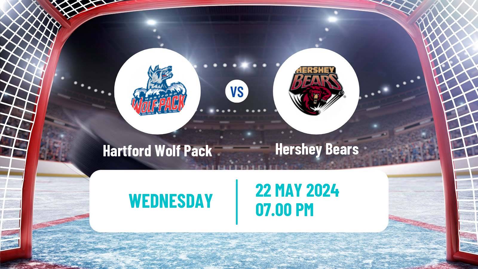 Hockey AHL Hartford Wolf Pack - Hershey Bears