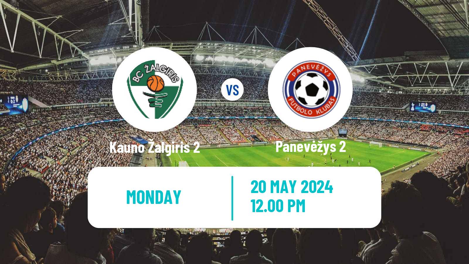 Soccer Lithuanian Division 2 Kauno Žalgiris 2 - Panevėžys 2