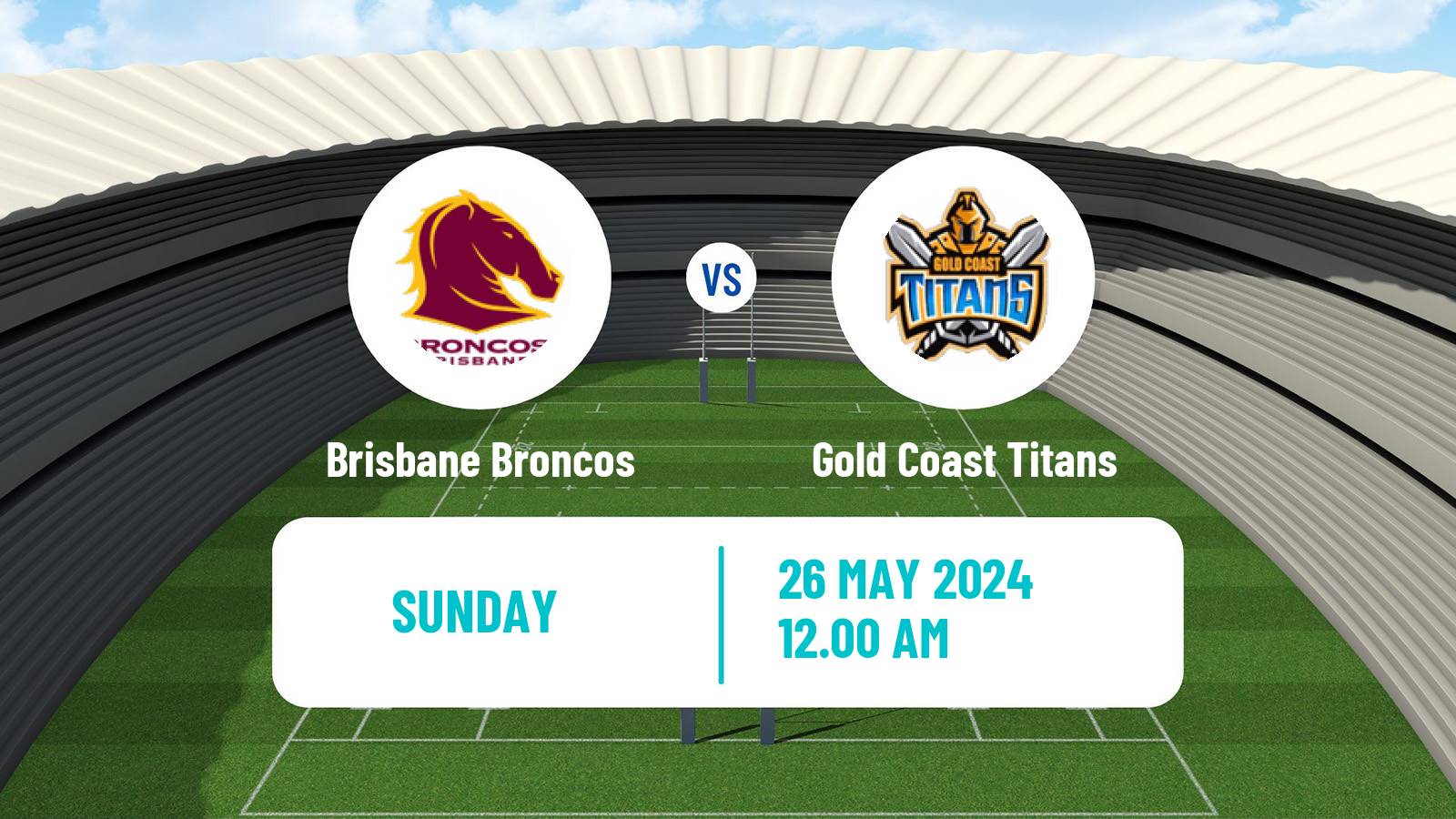 Rugby league Australian NRL Brisbane Broncos - Gold Coast Titans