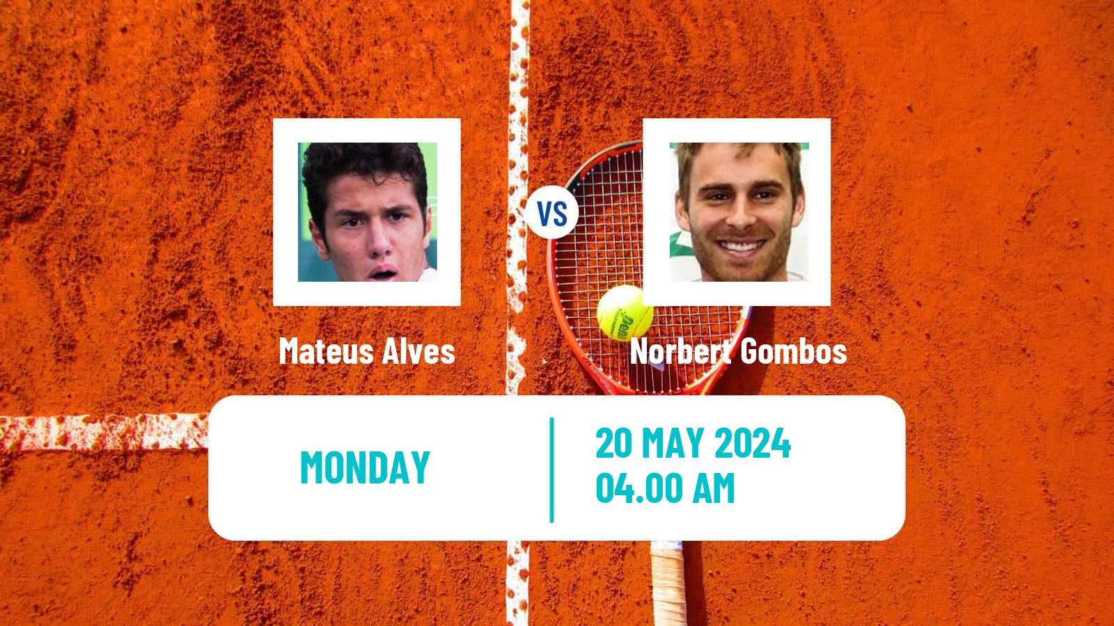 Tennis Augsburg Challenger Men Mateus Alves - Norbert Gombos