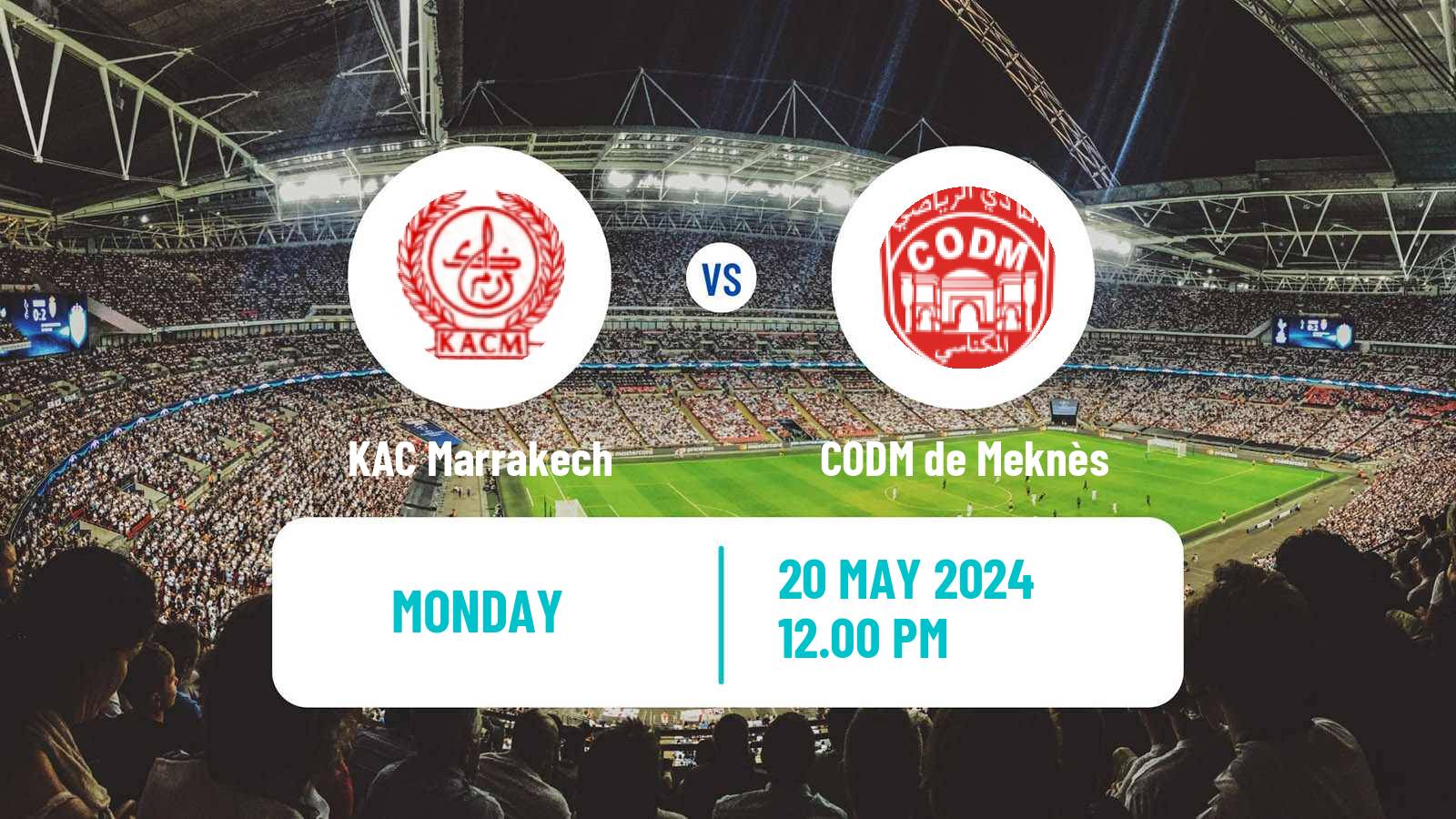 Soccer Moroccan Botola 2 KAC Marrakech - CODM de Meknès