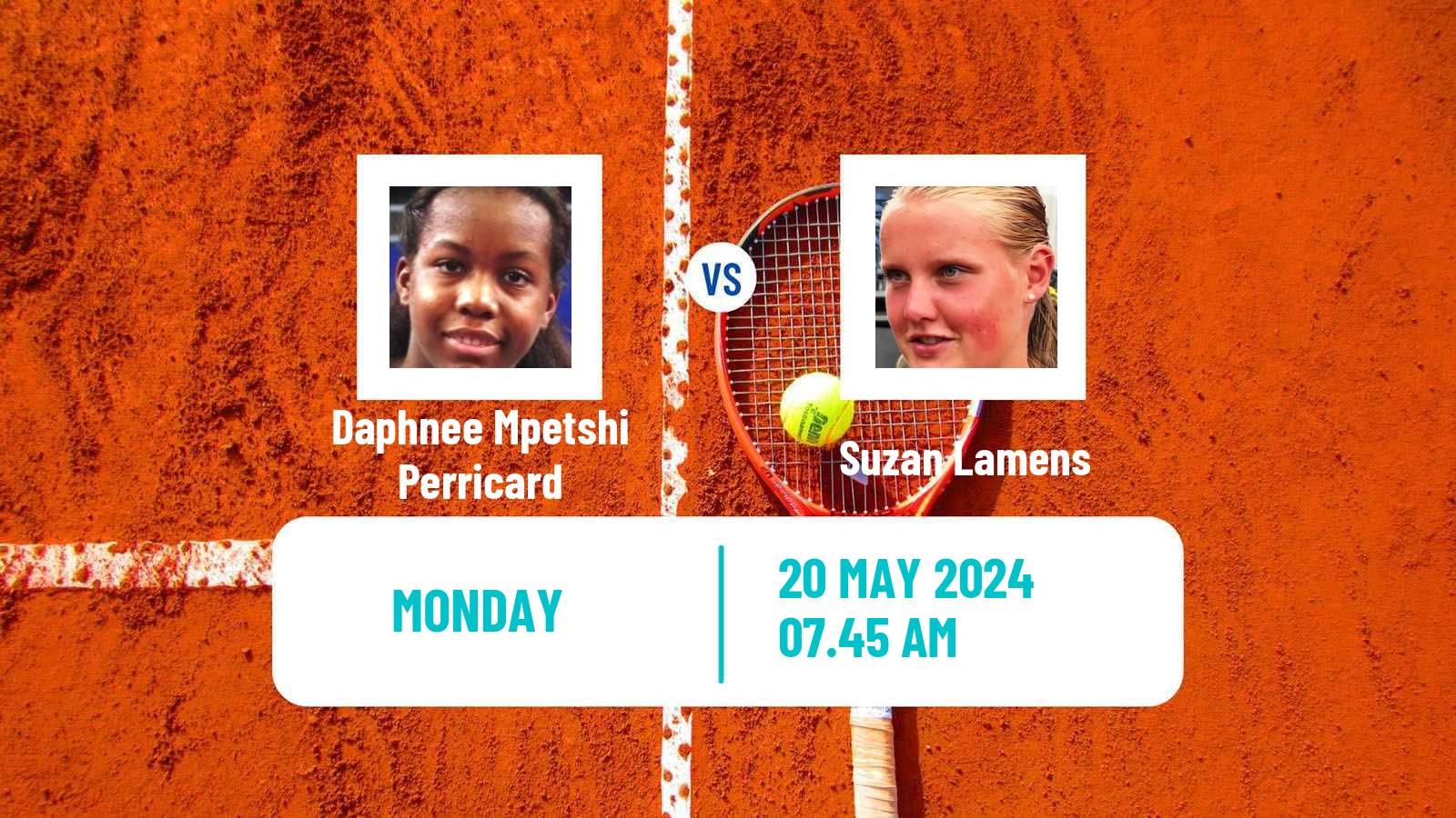 Tennis WTA Roland Garros Daphnee Mpetshi Perricard - Suzan Lamens