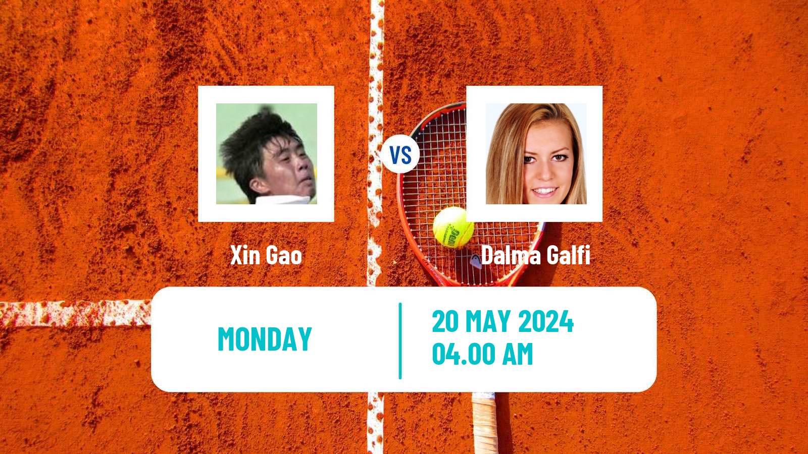 Tennis WTA Roland Garros Xin Gao - Dalma Galfi