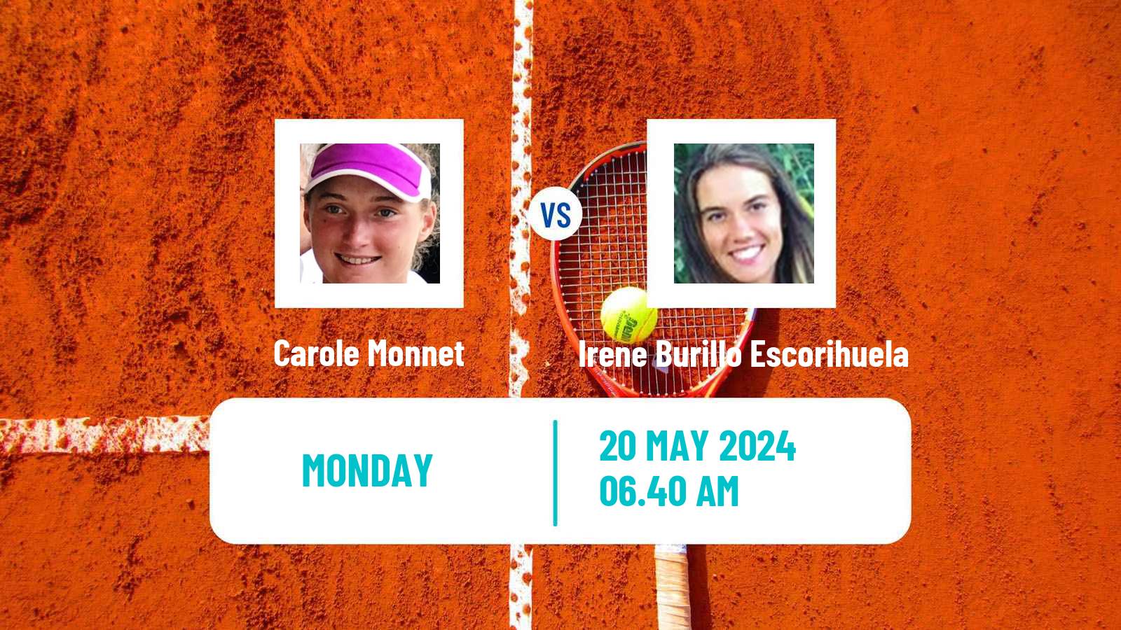 Tennis WTA Roland Garros Carole Monnet - Irene Burillo Escorihuela