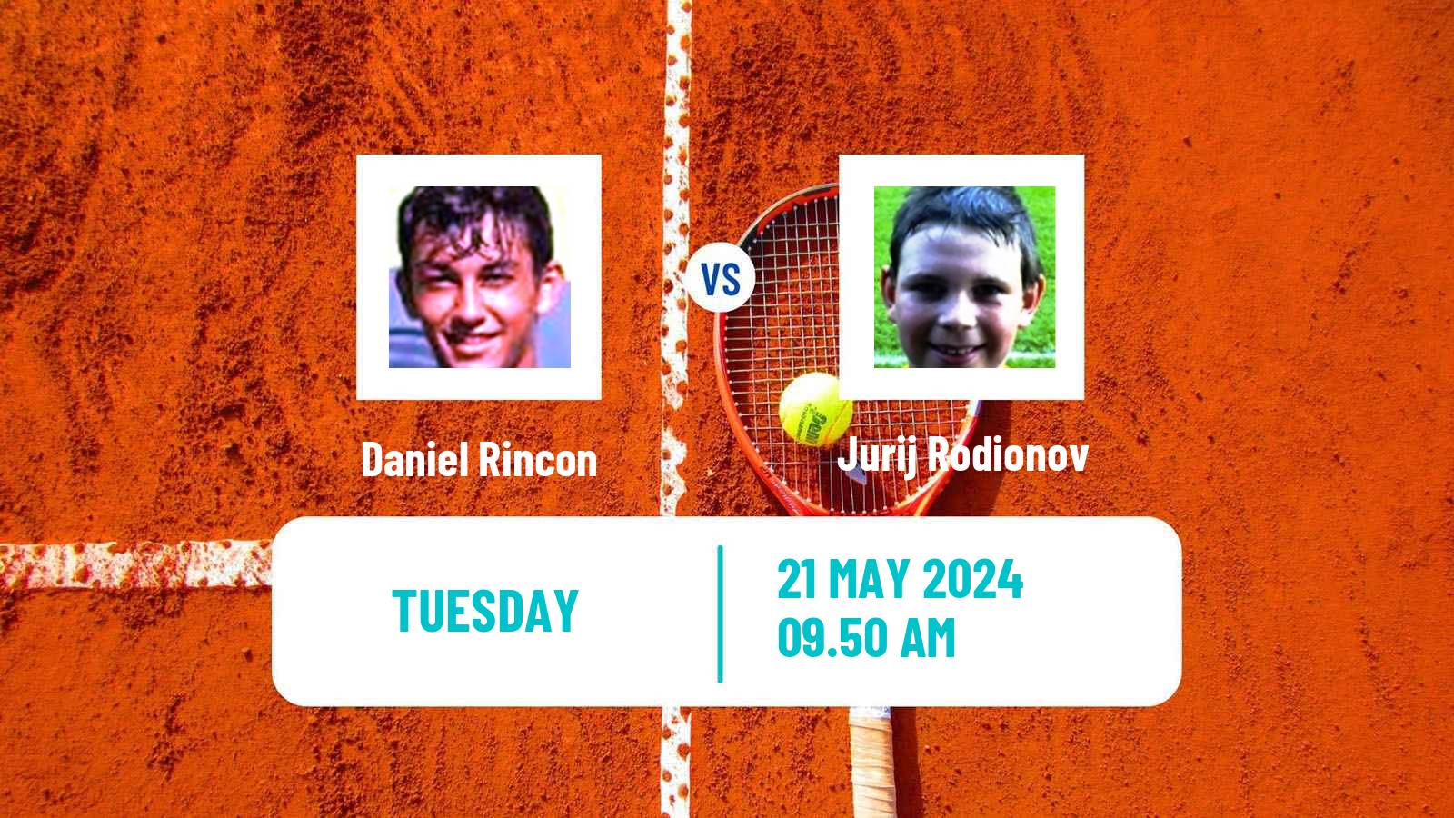 Tennis ATP Roland Garros Daniel Rincon - Jurij Rodionov