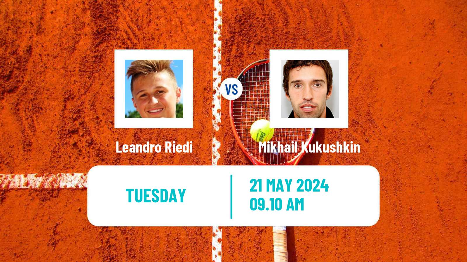 Tennis ATP Roland Garros Leandro Riedi - Mikhail Kukushkin