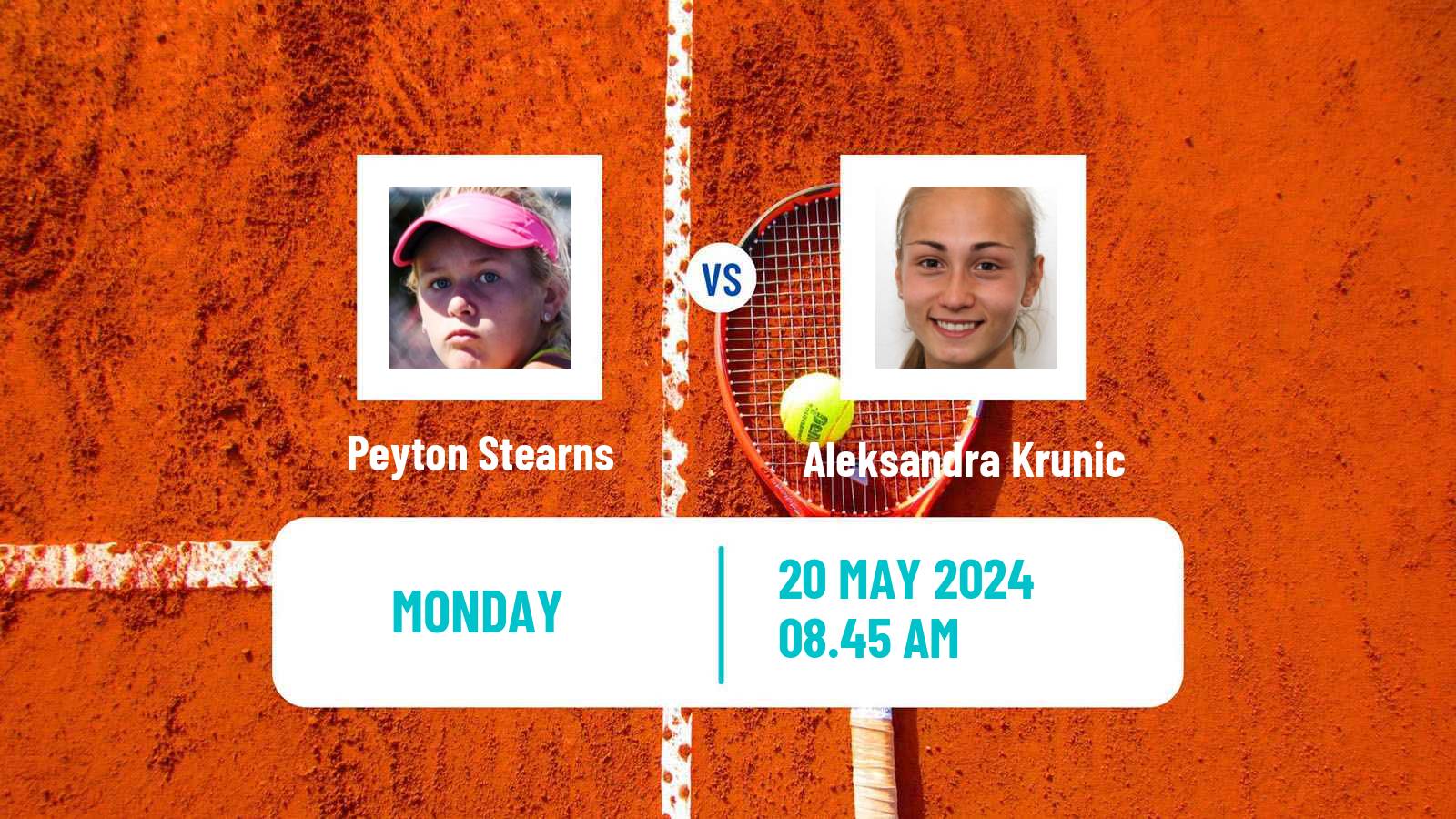 Tennis WTA Rabat Peyton Stearns - Aleksandra Krunic