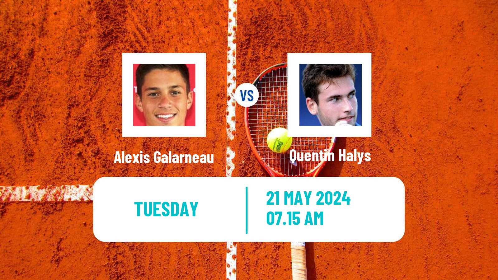 Tennis ATP Roland Garros Alexis Galarneau - Quentin Halys