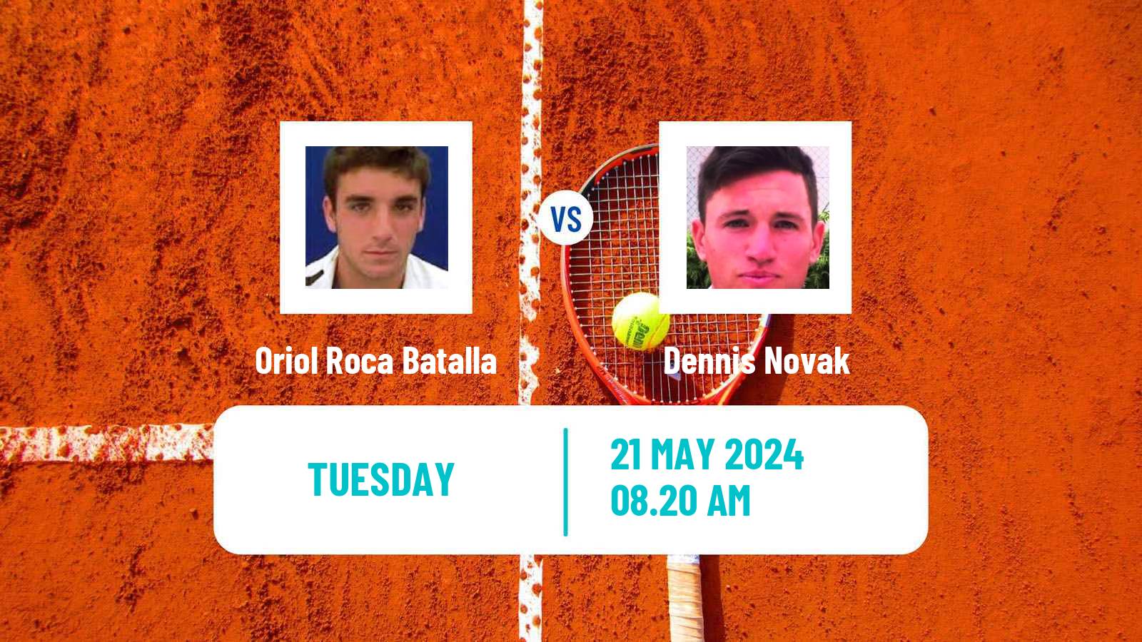 Tennis ATP Roland Garros Oriol Roca Batalla - Dennis Novak