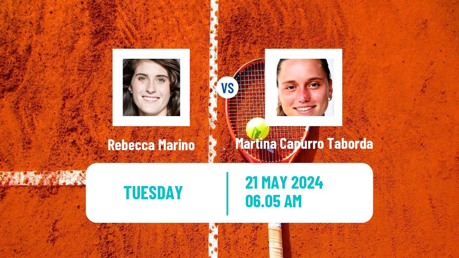Tennis WTA Roland Garros Rebecca Marino - Martina Capurro Taborda