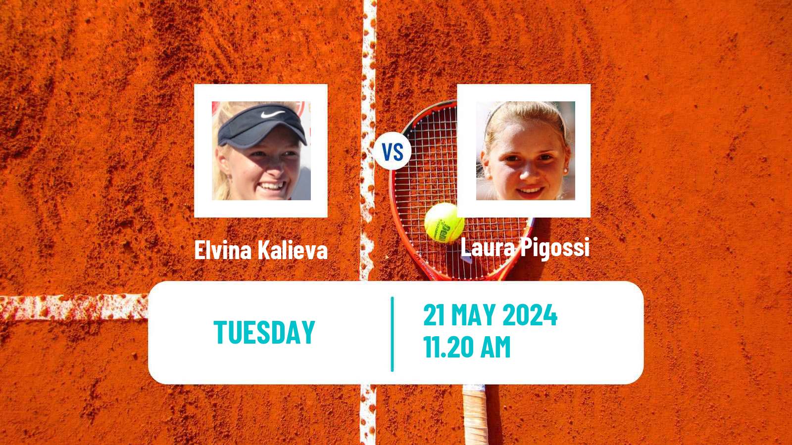 Tennis WTA Roland Garros Elvina Kalieva - Laura Pigossi