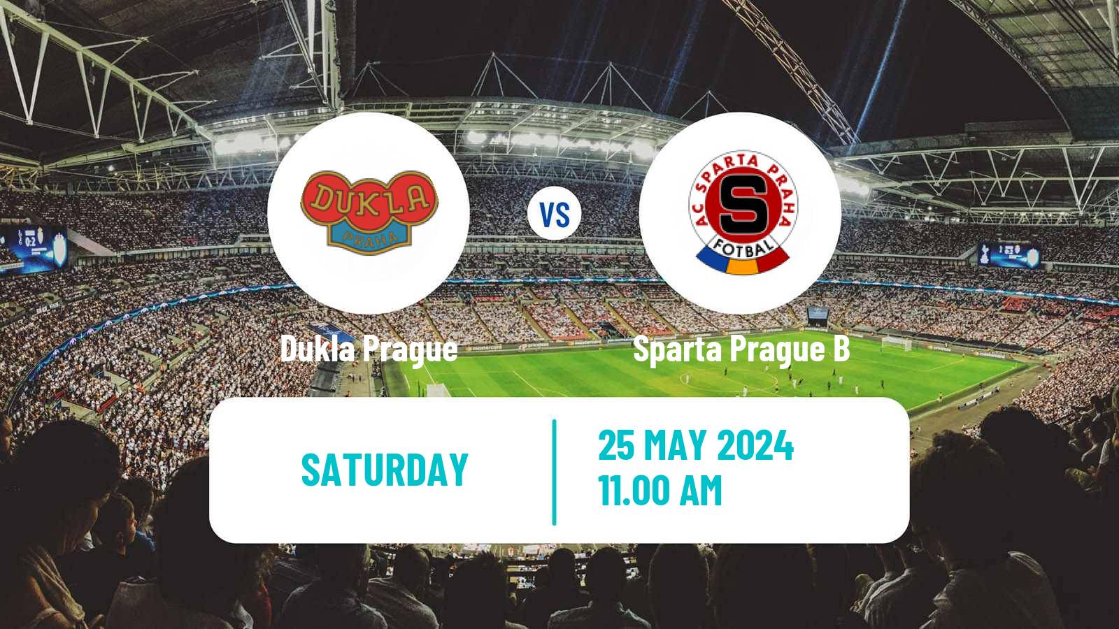 Soccer Czech Division 2 Dukla Prague - Sparta Prague B