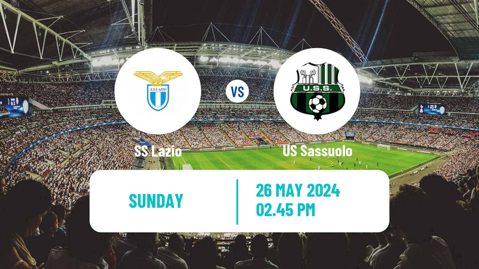 Soccer Italian Serie A Lazio - Sassuolo