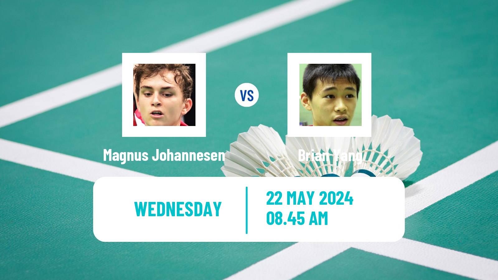 Badminton BWF World Tour Malaysia Masters Men Magnus Johannesen - Brian Yang