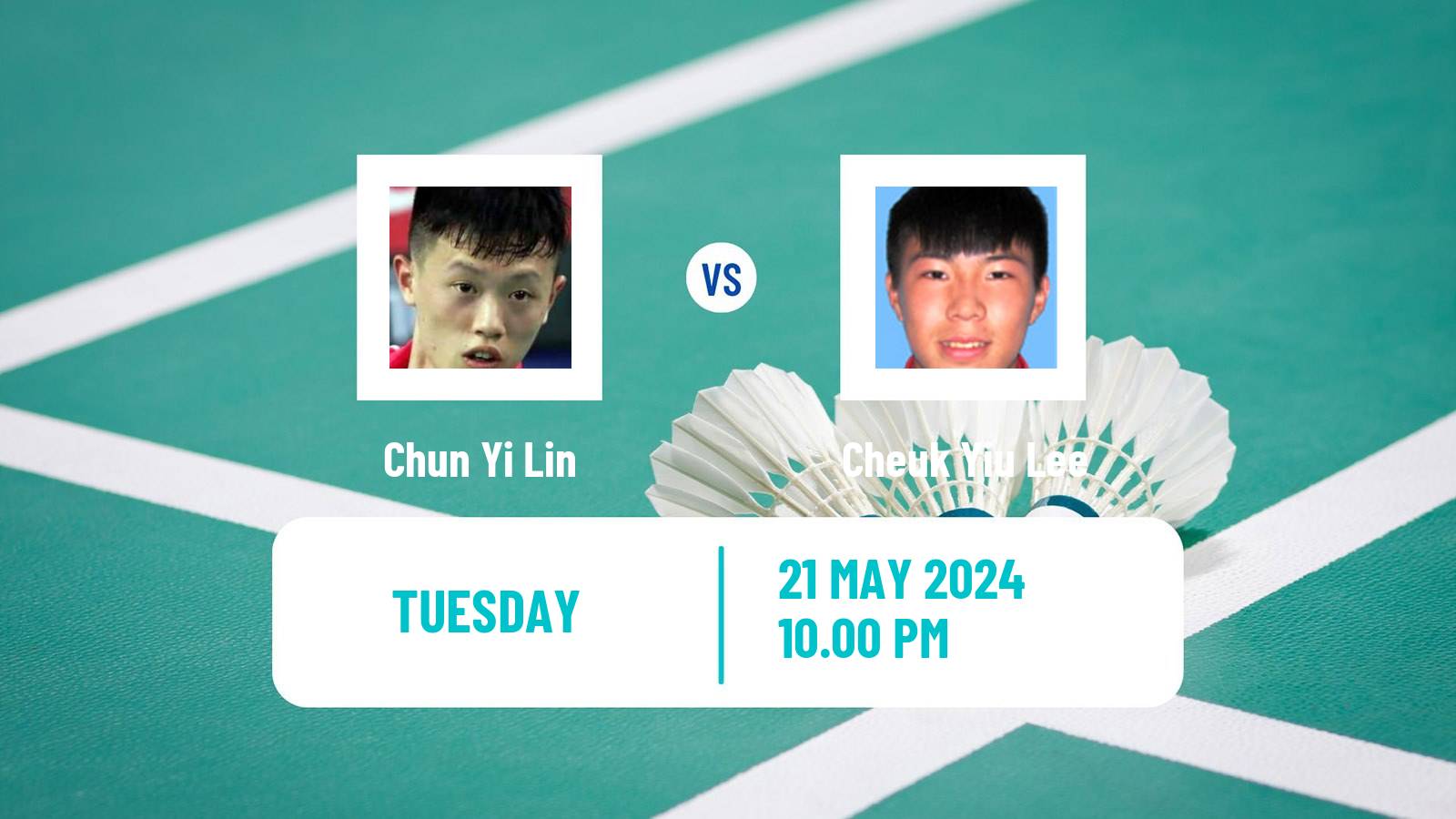 Badminton BWF World Tour Malaysia Masters Men Chun Yi Lin - Cheuk Yiu Lee